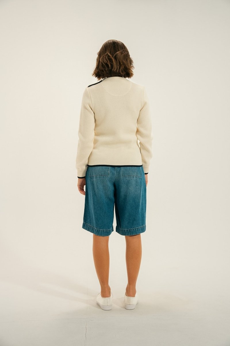 Pull marin - MIXTE - en laine vierge TIDES - Mat de Misaine