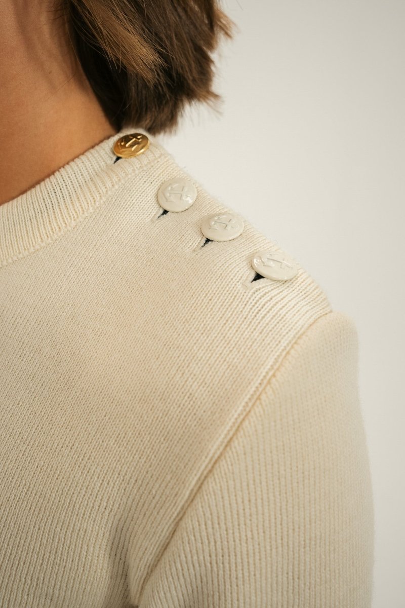 Pull marin - MIXTE - en laine vierge TIDES - Mat de Misaine