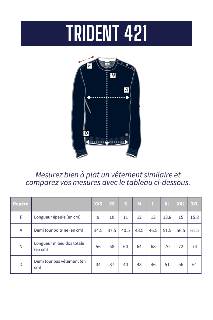 Pull marin TRIDENT - Mat de Misaine