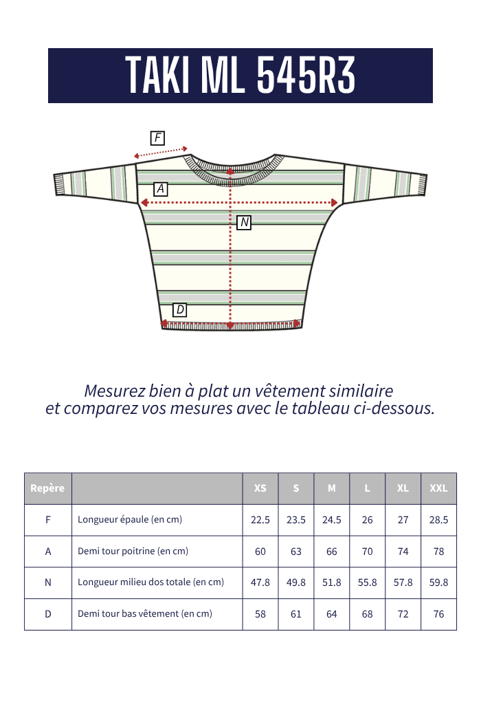 Pull oversize rayé TAKI - Mat de Misaine