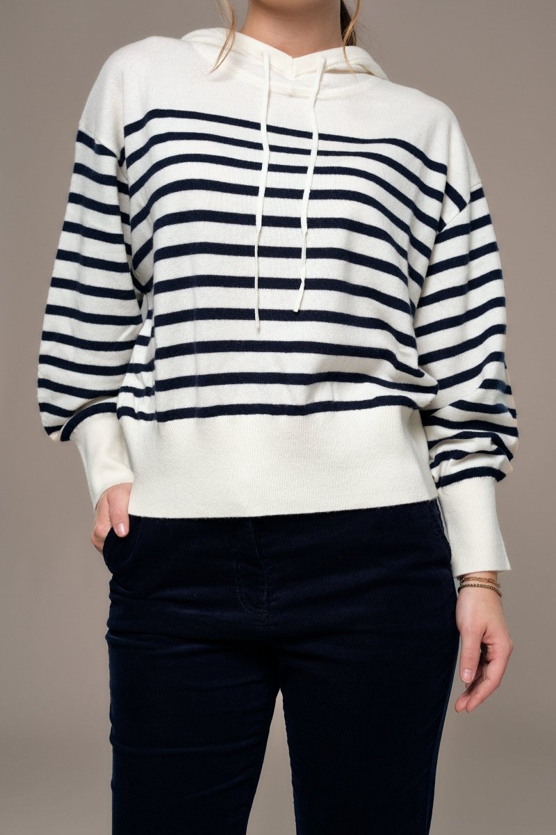 Pull rayé à capuche TREPORT - Mat de Misaine
