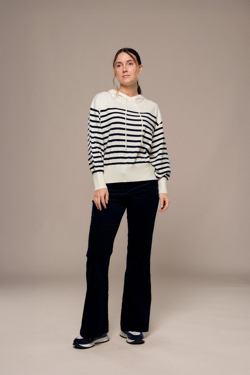 Pull rayé à capuche TREPORT - Mat de Misaine
