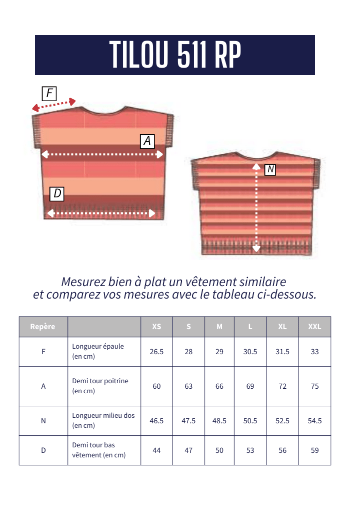 Pull rayé oversize TILOU - Mat de Misaine