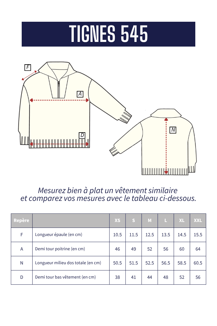 Pull zippé TIGNES - Mat de Misaine