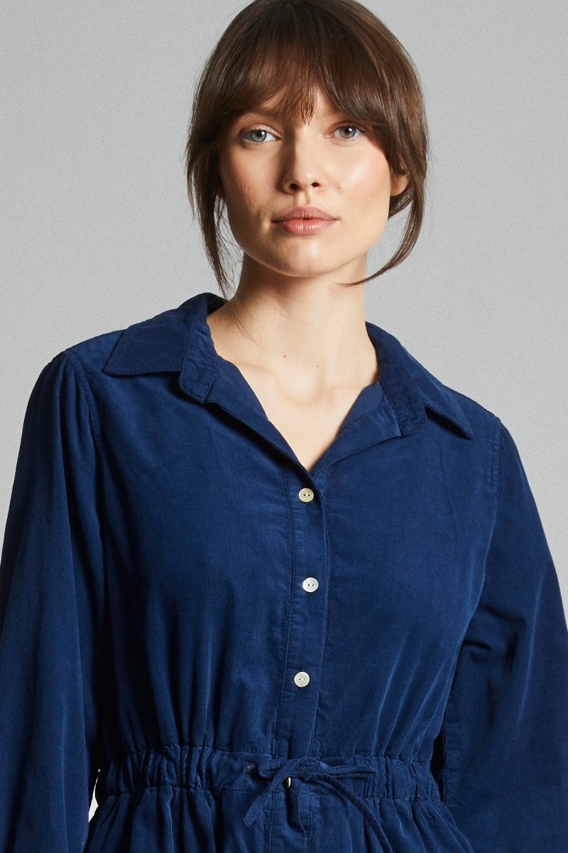 Robe chemisier courte en velours ROUF - Mat de Misaine