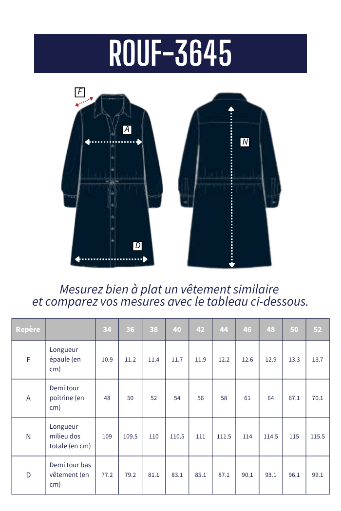 Robe chemisier courte en velours ROUF - Mat de Misaine