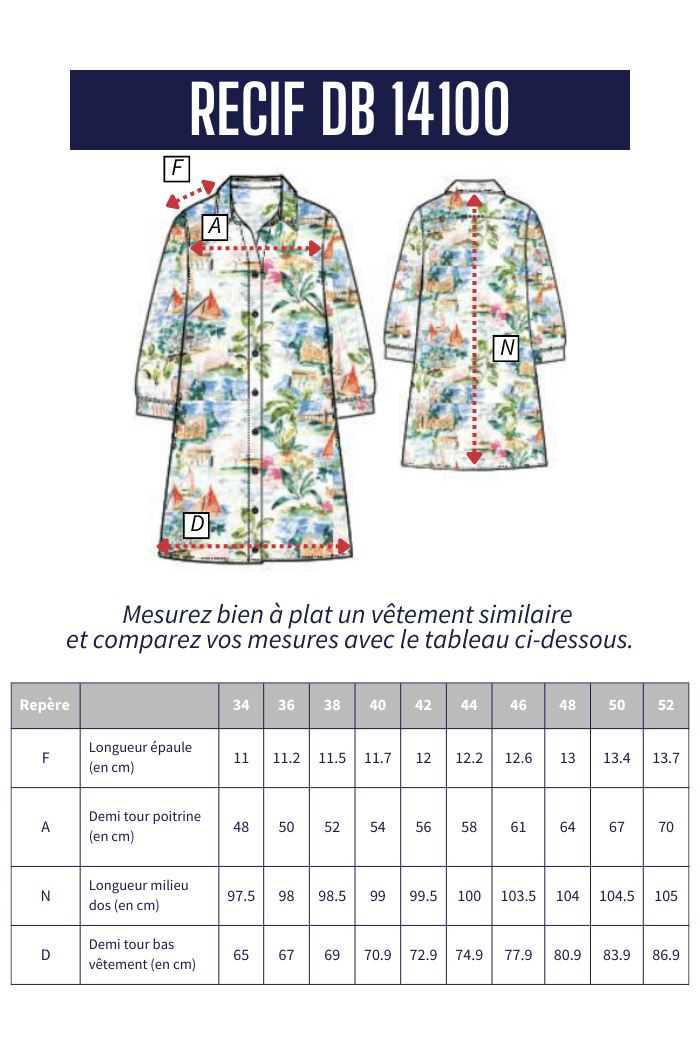 Robe chemisier imprimé RECIF - Mat de Misaine