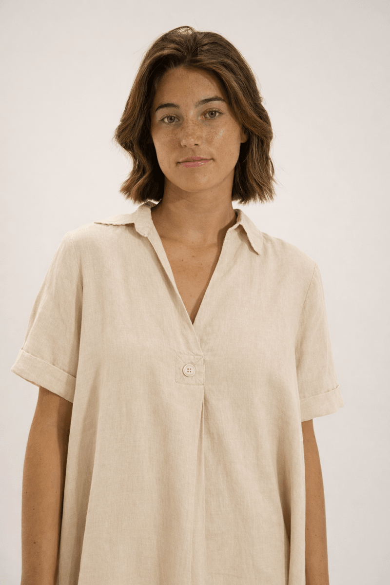 robe courte en lin RITA - Mat de Misaine