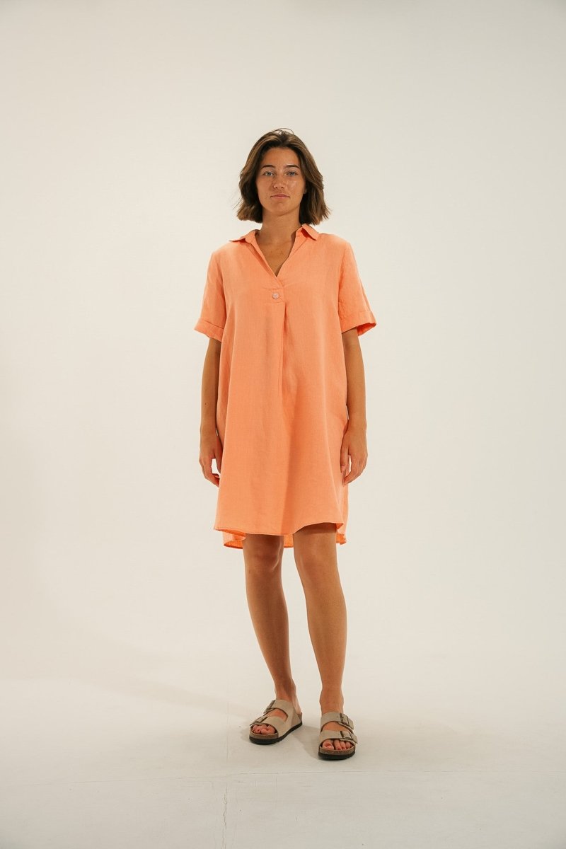 robe courte en lin RITA - Mat de Misaine