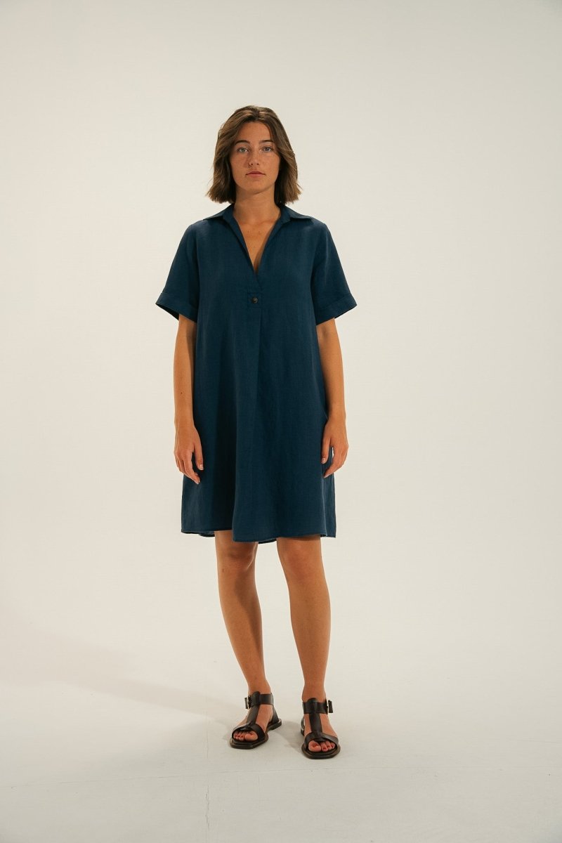 robe courte en lin RITA - Mat de Misaine