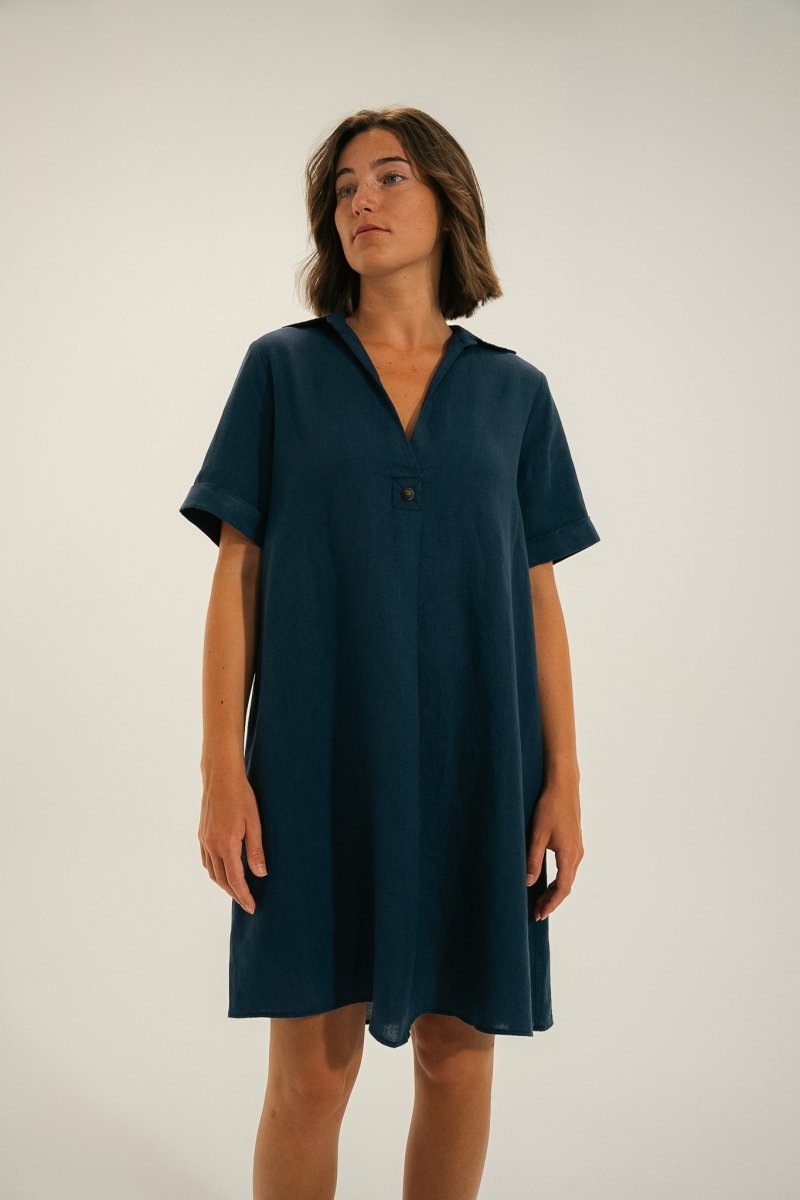 robe courte en lin RITA - Mat de Misaine
