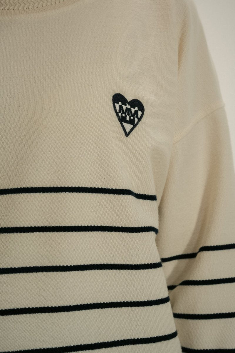 Sweat rayé broderiec cœur MIKELI - Mat de Misaine