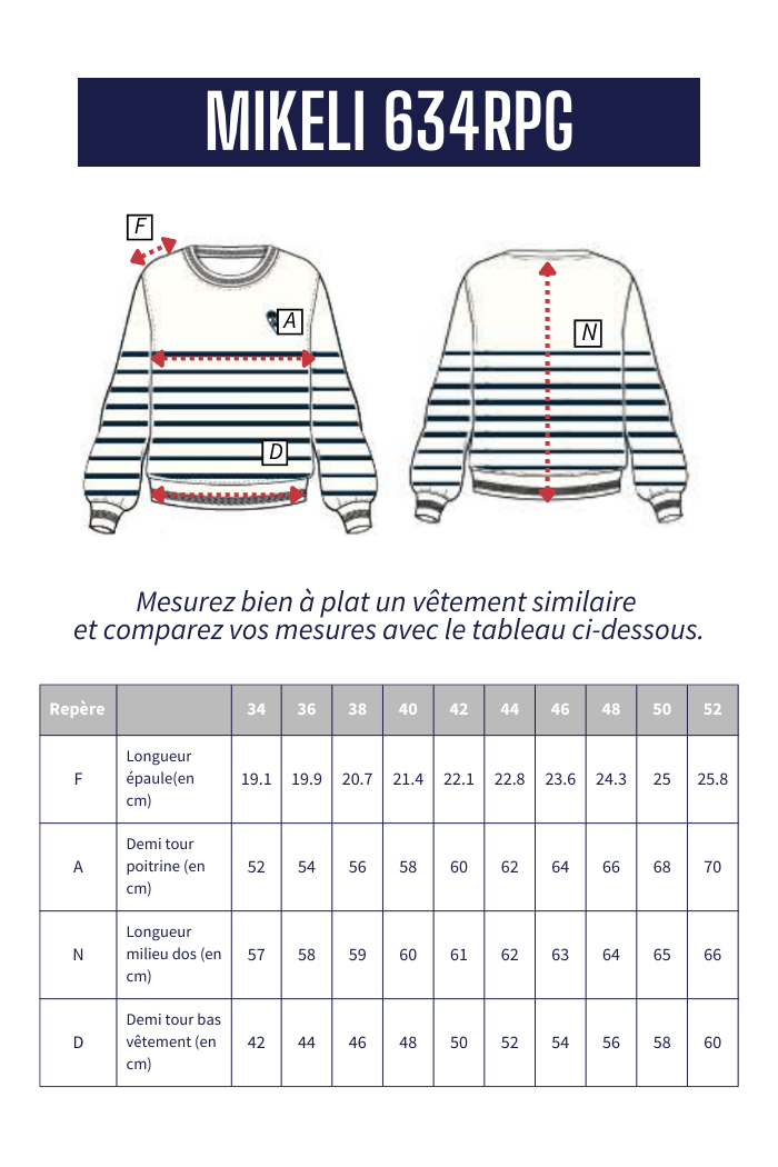 Sweat rayé broderiec cœur MIKELI - Mat de Misaine