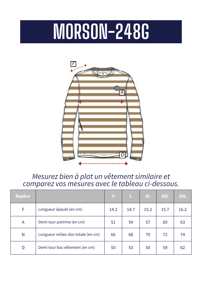 Tee shirt rayé en coton MORSON - Mat de Misaine