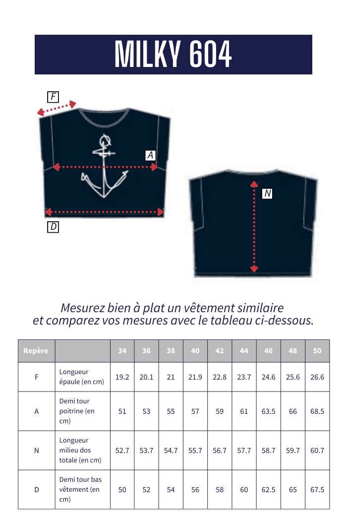 Tshirt broderie ancre MILKY - Mat de Misaine
