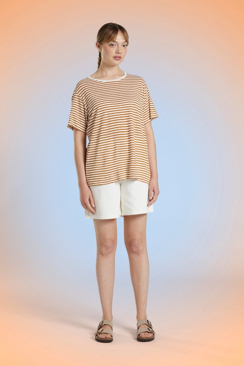 T-shirt Mat De Misaine Rose Pale Taille 46 - Coton Style Nid D'abeille - Occasion Très Bon état