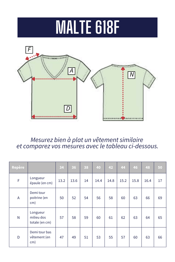 Tshirt encolure V MALTE - Mat de Misaine