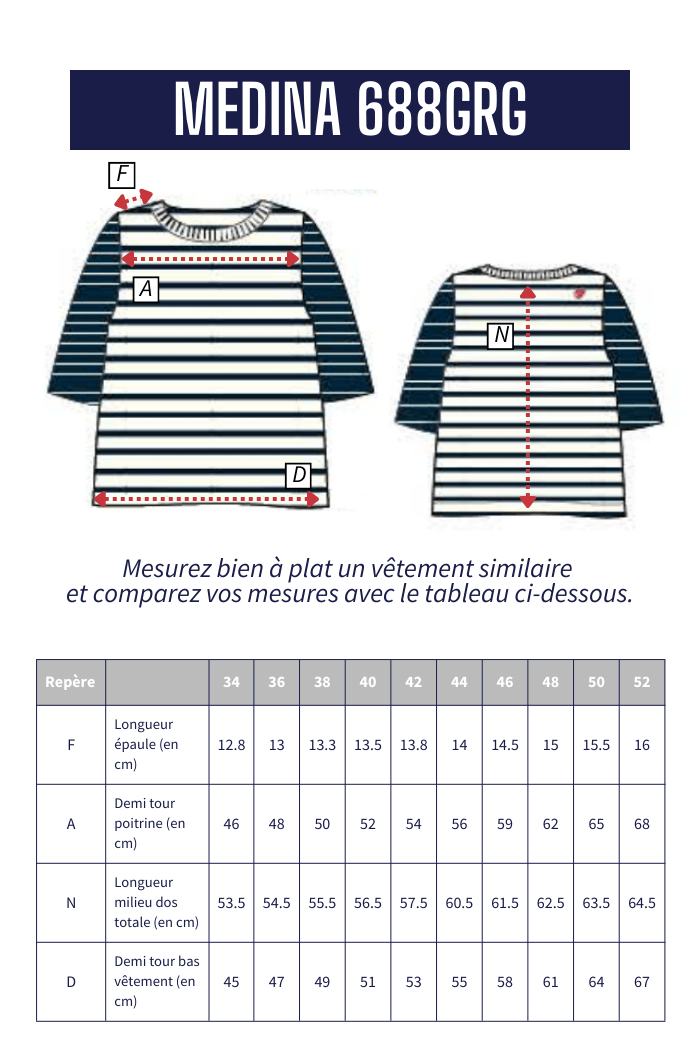 Tshirt jeu de rayures MEDINA - Mat de Misaine