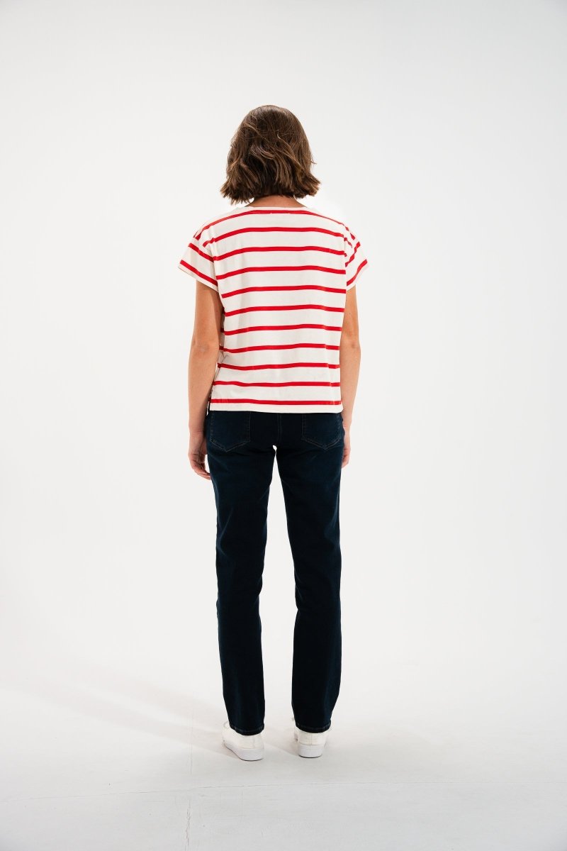 Tshirt marinière avec broderie et sérigraphie MIKA - Mat de Misaine