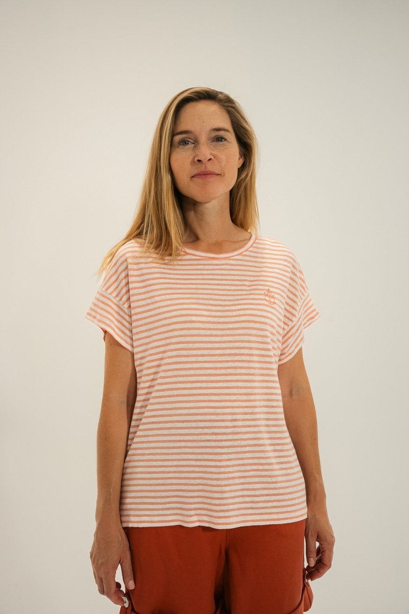 Tshirt rayé avec broderie MILKY - Mat de Misaine