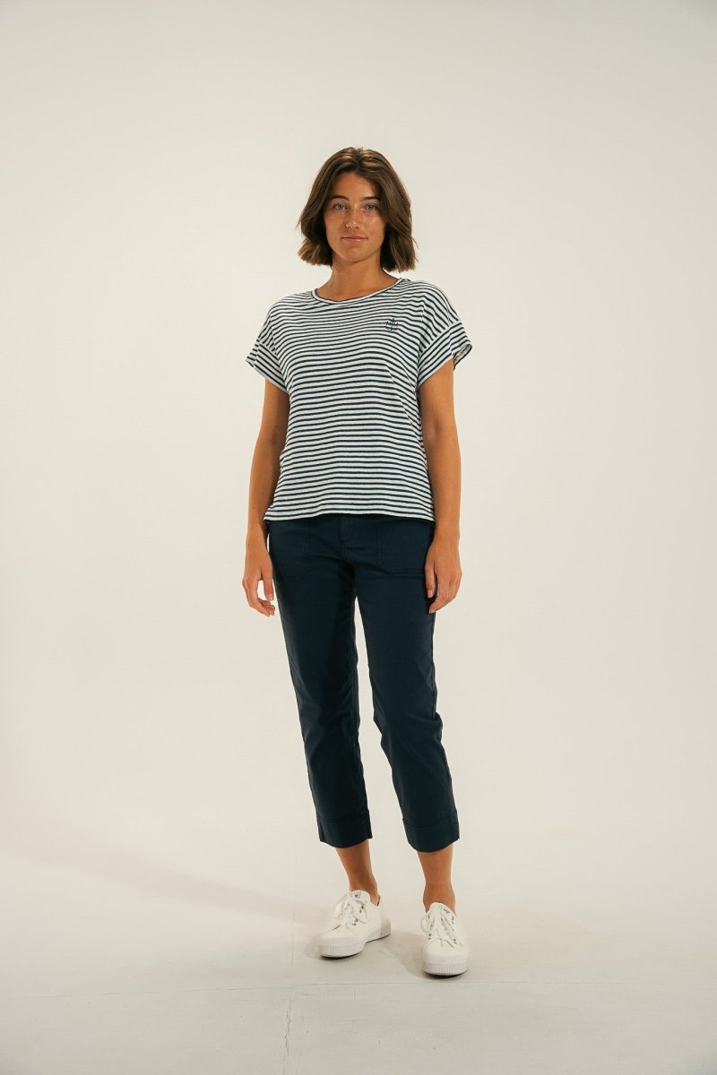 Tshirt rayé avec broderie MILKY - Mat de Misaine