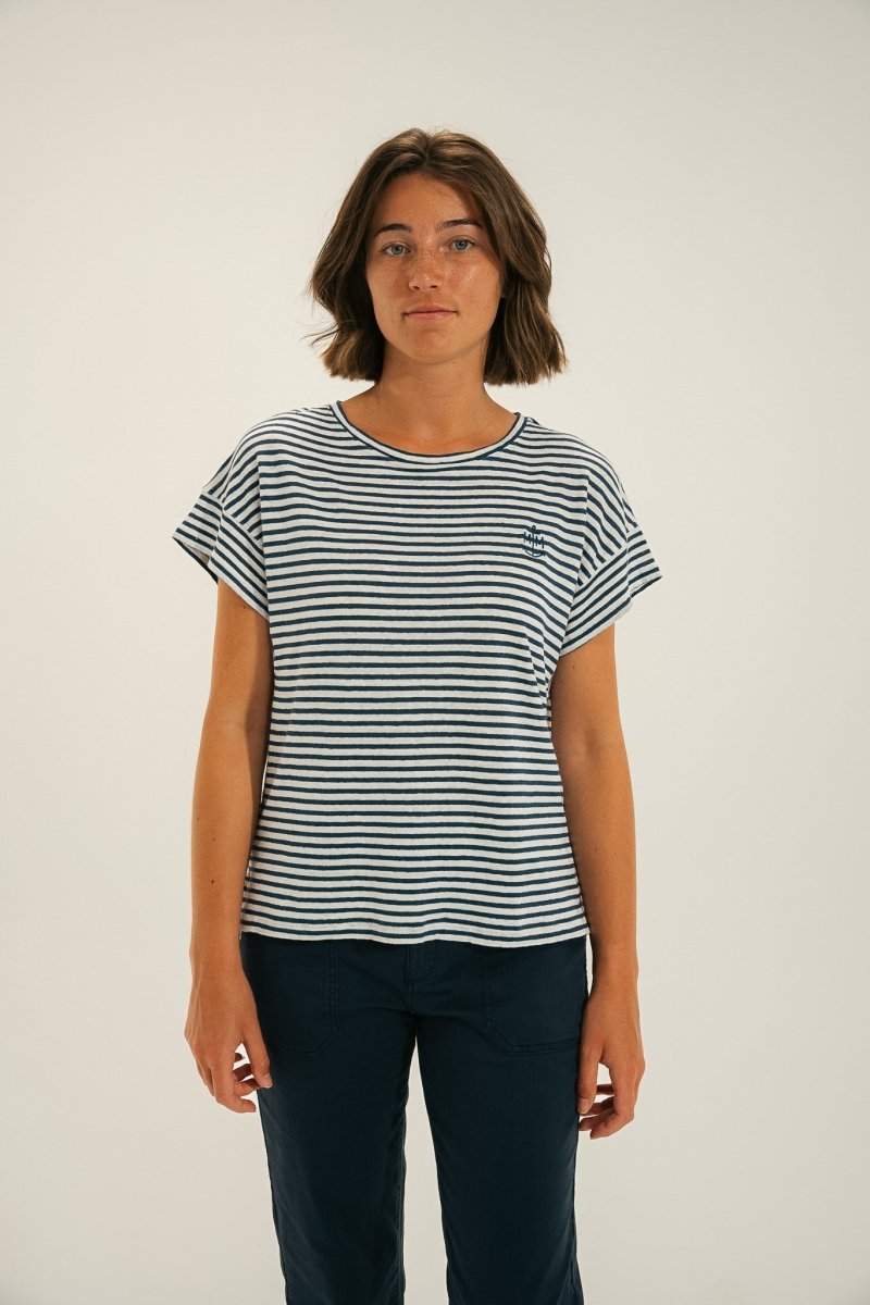 Tshirt rayé avec broderie MILKY - Mat de Misaine