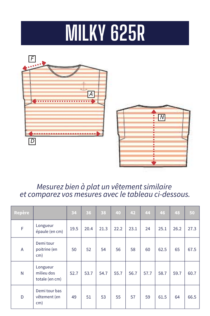 Tshirt rayé avec broderie MILKY. - Mat de Misaine