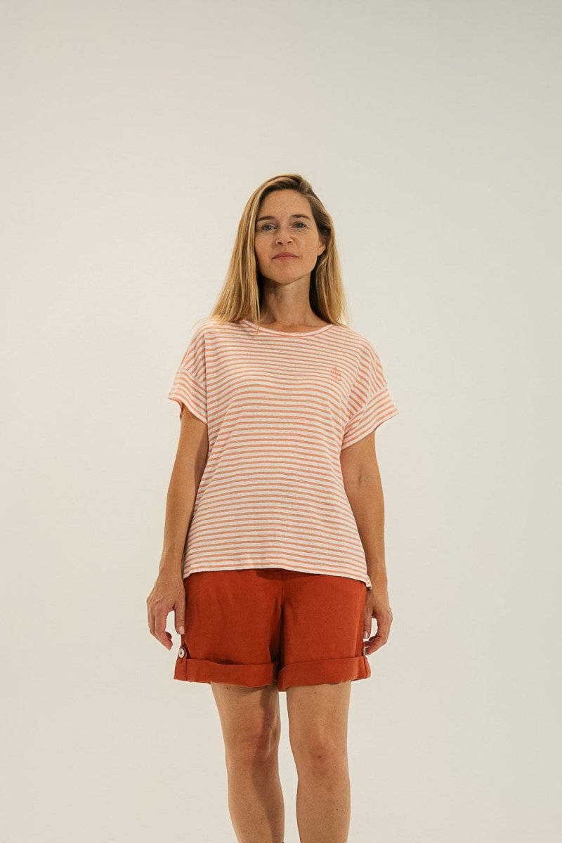 Tshirt rayé avec broderie MILKY - Mat de Misaine