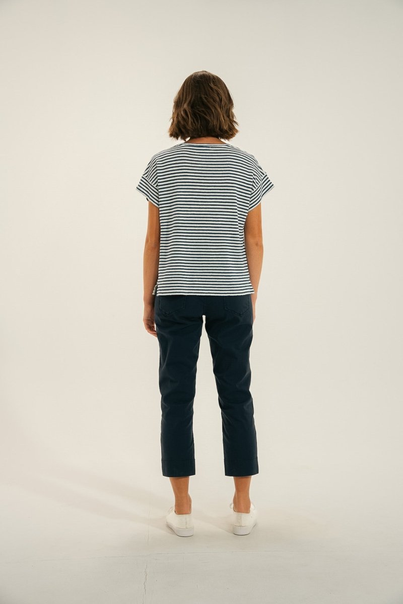 Tshirt rayé avec broderie MILKY - Mat de Misaine