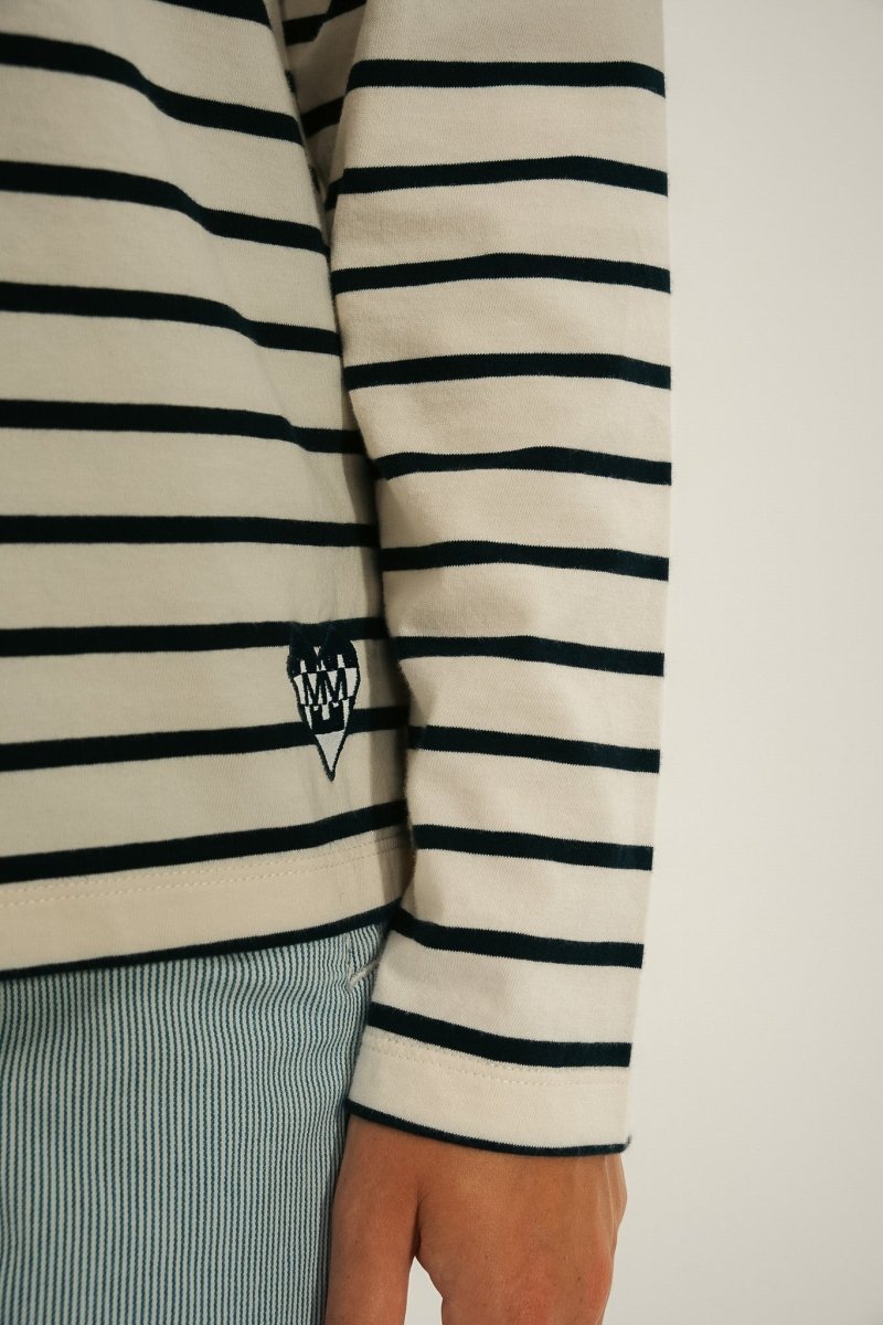 Tshirt rayé avec patte boutonnée MISTRAL - Mat de Misaine