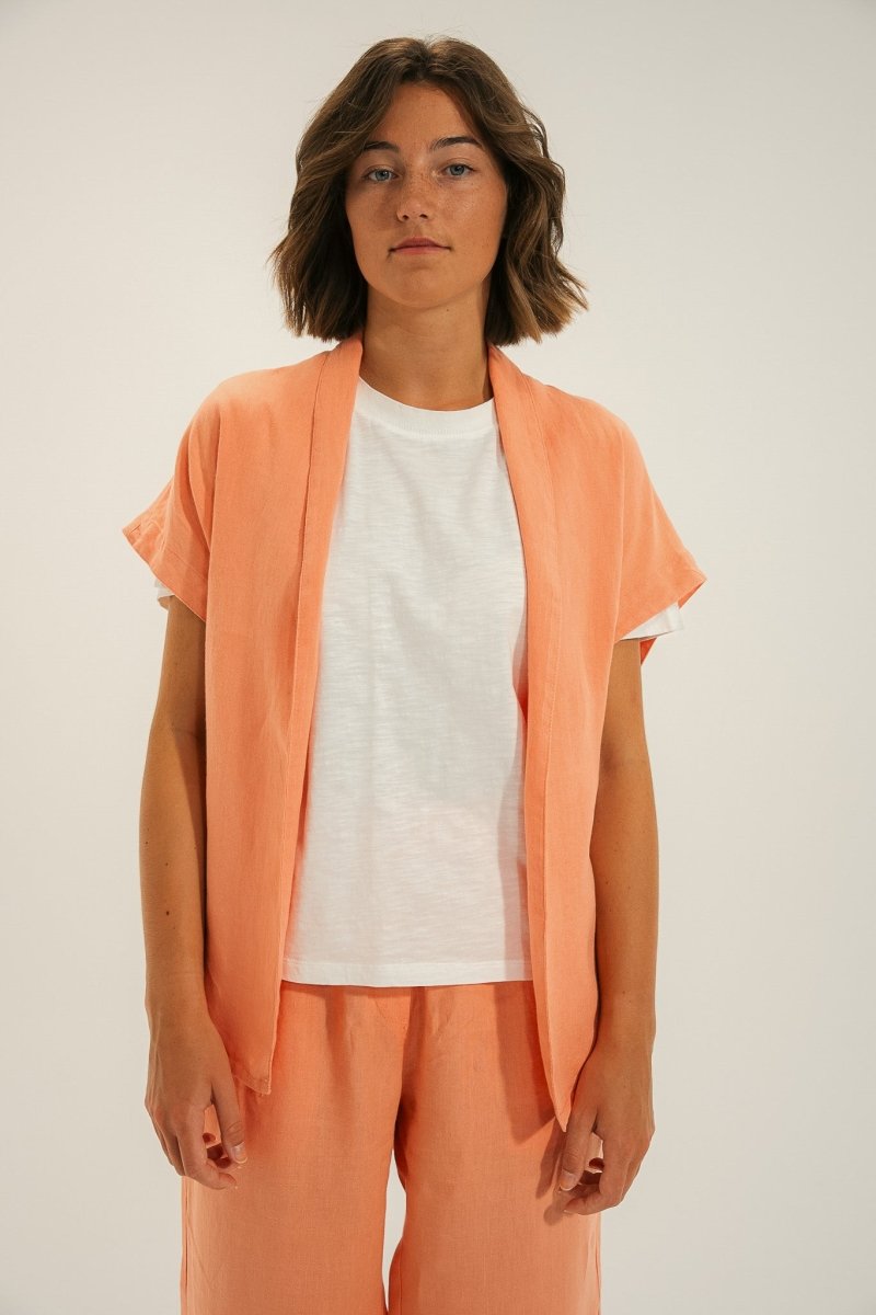 veste en lin sans manches VOLTA - Mat de Misaine