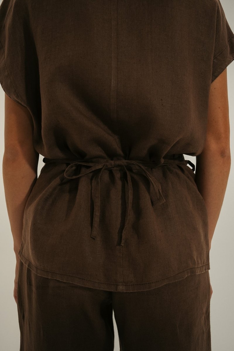 veste en lin sans manches VOLTA - Mat de Misaine