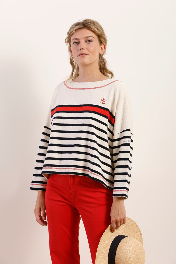 Marinière oversize en coton bio