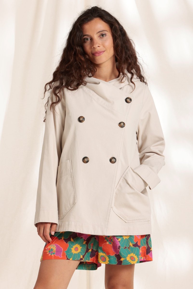 Caban Vintage Mât De Misaine Taille M Rouge - Laine, Doublure Polaire, Capuche