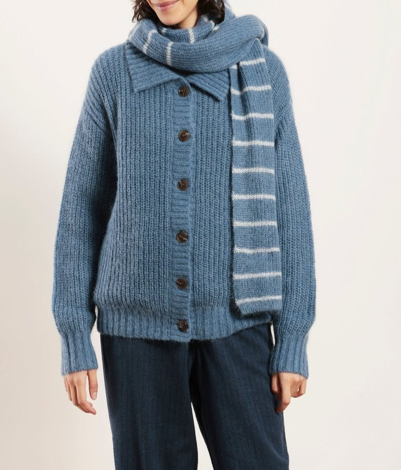 Cardigan avec col en mohair - Mat de Misaine