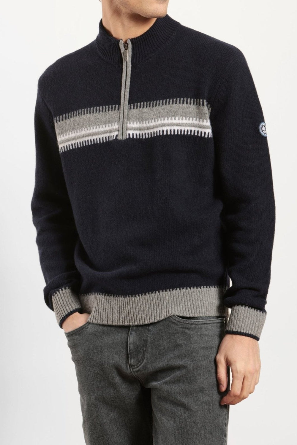 Pull Chaud Mat De Misaine Beige - Taille L, Laine/nylon, Occasion Très Bon état