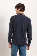 Polo manches longues maille piquée en coton bio