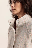 Veste matelassée en tweed pucé