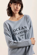 Sweat brodé en coton bio