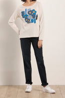 Tshirt motif floral en coton bio