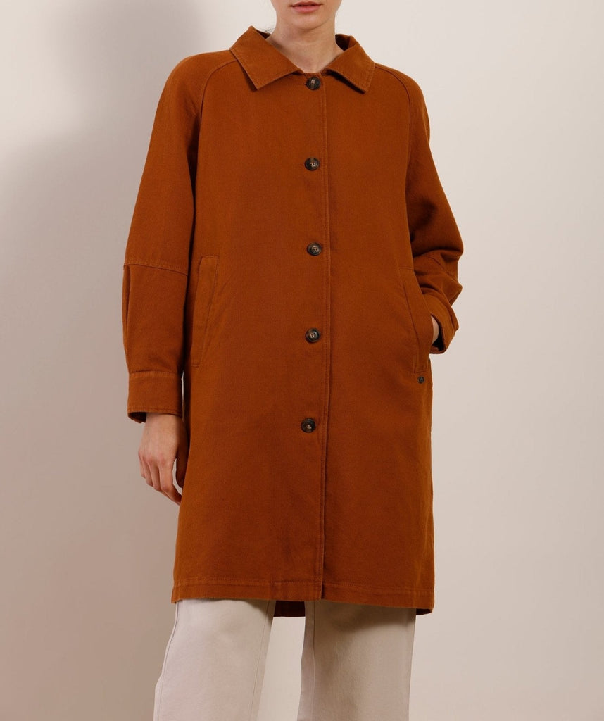 Manteau léger en coton lin natté