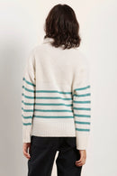 Pull col camionneur rayé en laine