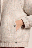 Veste matelassée en tweed pucé