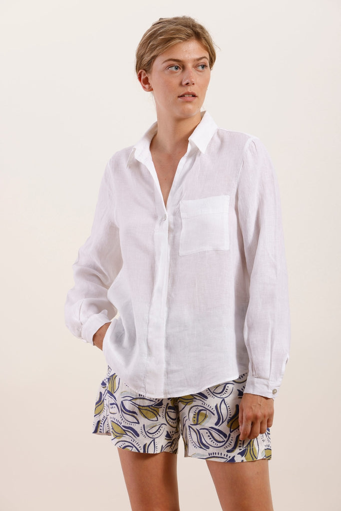 Chemise en lin esprit vareuse