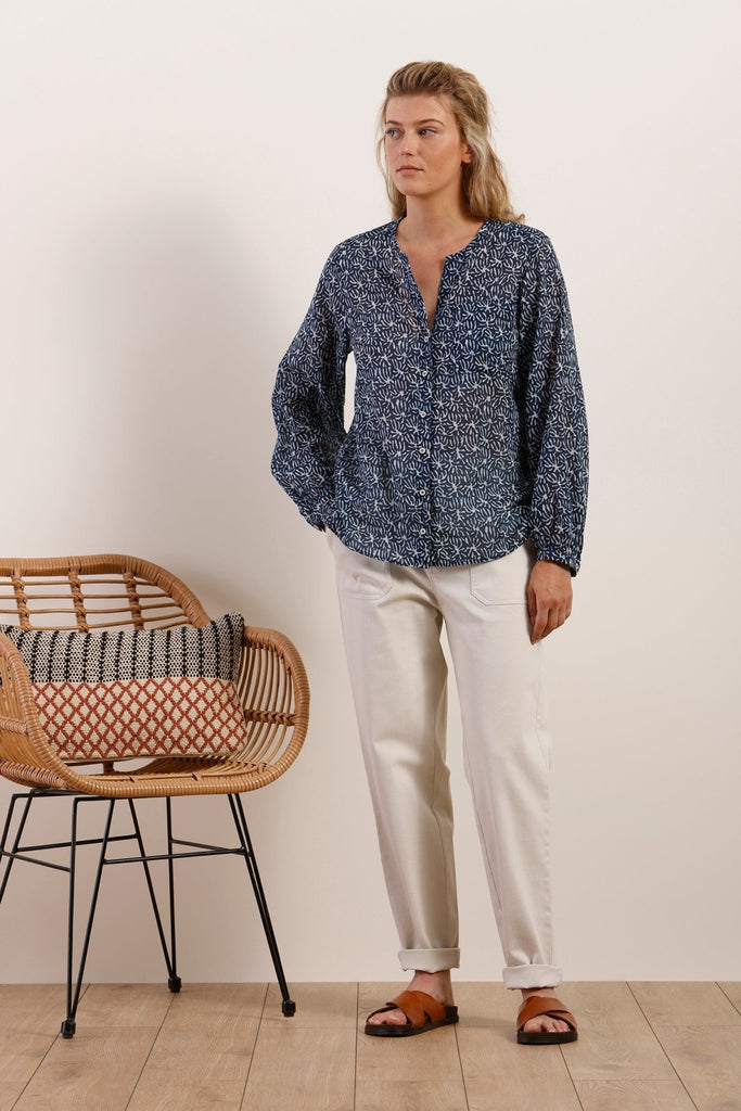 Blouse en voile de coton imprimé