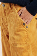 Pantalon taille haute en velours grosses côtes bio