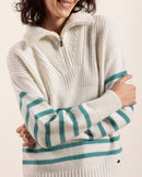 Pull col camionneur rayé en laine