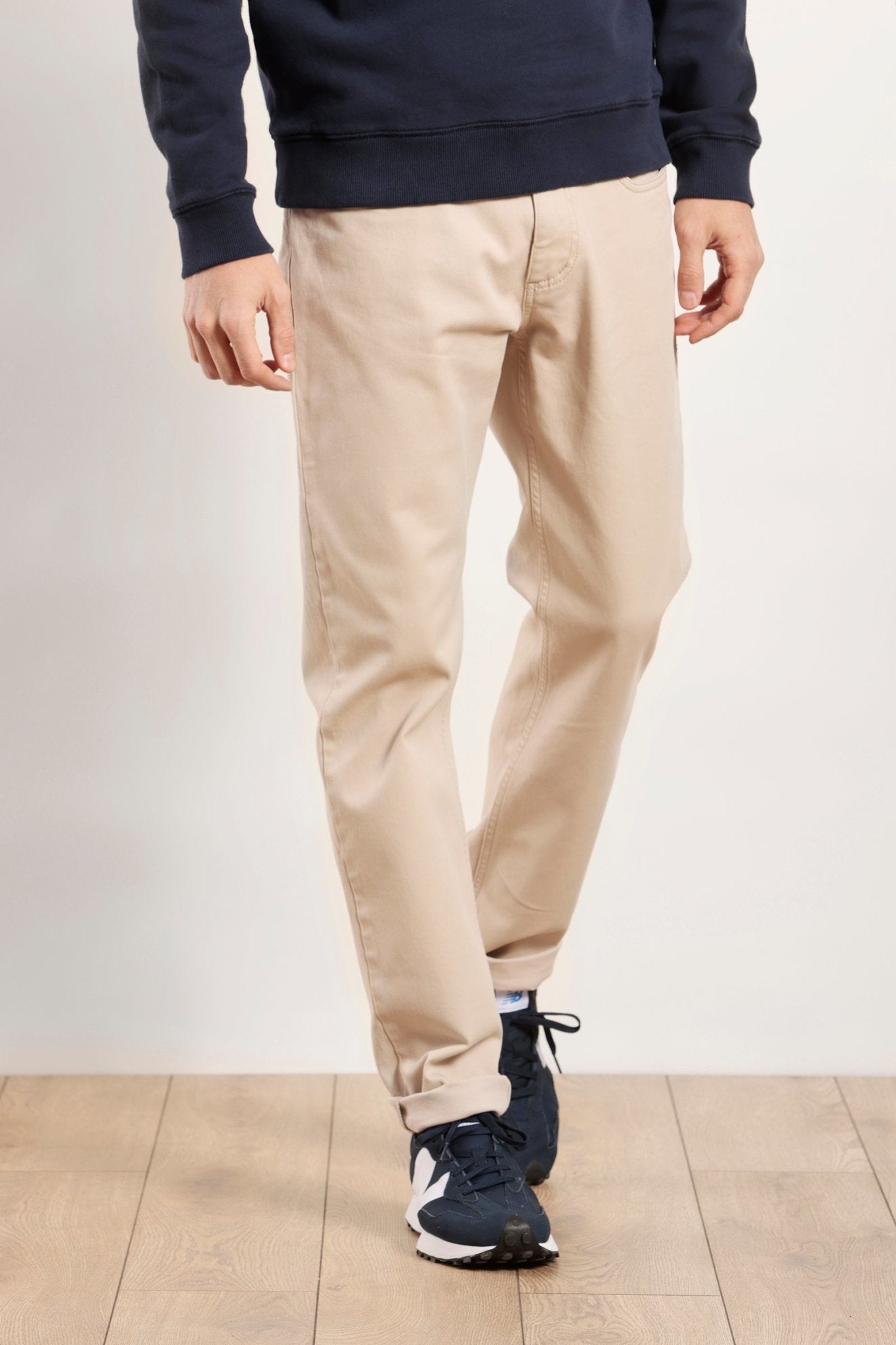 Pantalon 5 poches en drill de coton bio