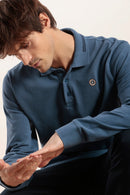 Polo manches longues maille piquée en coton bio