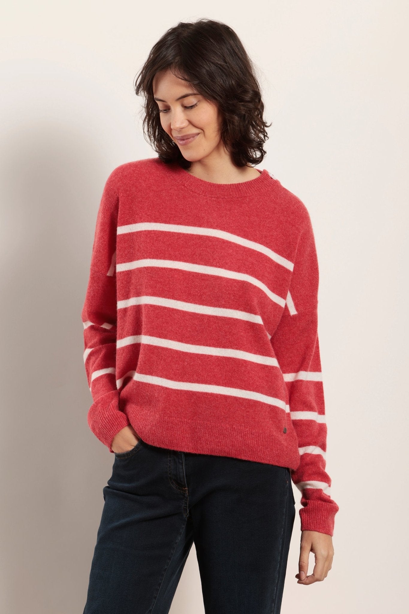 Pull marin en laine et cachemire Mat de Misaine